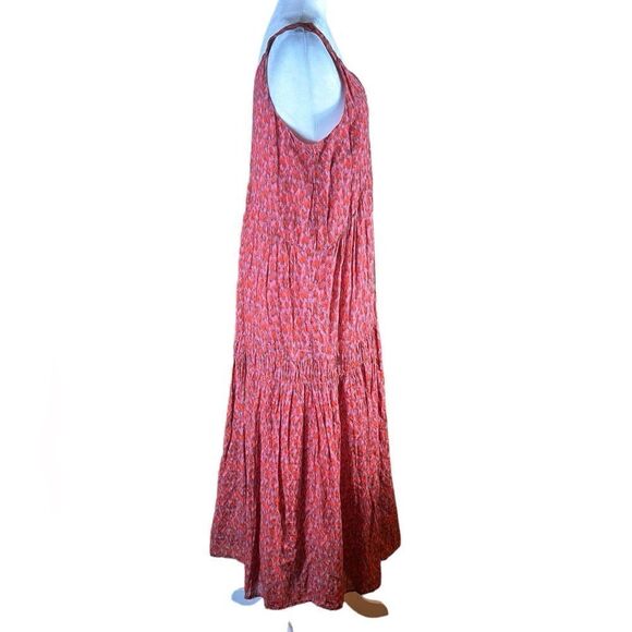 Joie Tea Rose Tiered Sleeveless Summer Maxi Linec Dress Size Large 📦 - Picture 5 of 14